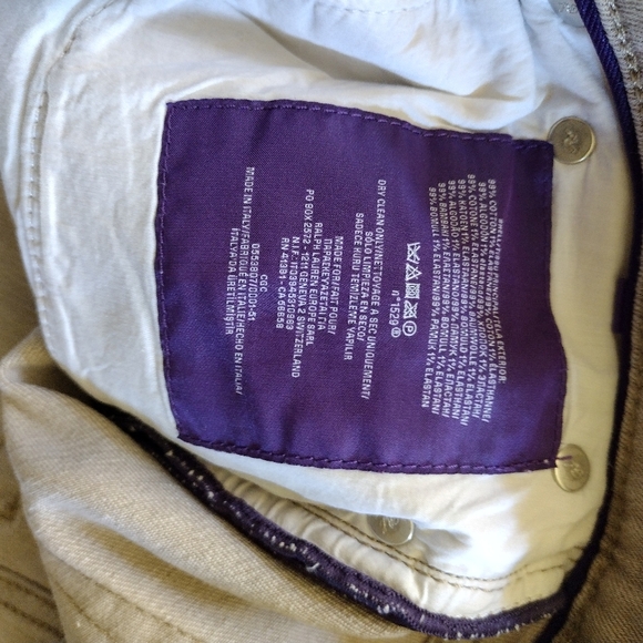 Vintage Ralph Lauren PURPLE LABEL Beige Jeans Size US 32 Made in Italy - Picture 6 of 9